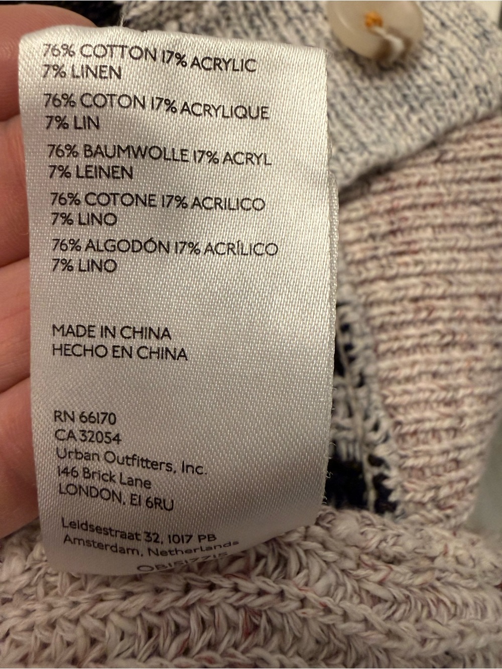 Pilcro Anthropologie Mash-Up Cardigan Sweater Checkerboard Size S - Picture 9 of 9